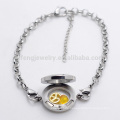 Hochwertige Edelstahl Mini Locket Perle Silber Armbänder Kette Schmuck